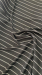 Black and white striped rayon