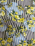 Striped floral rayon